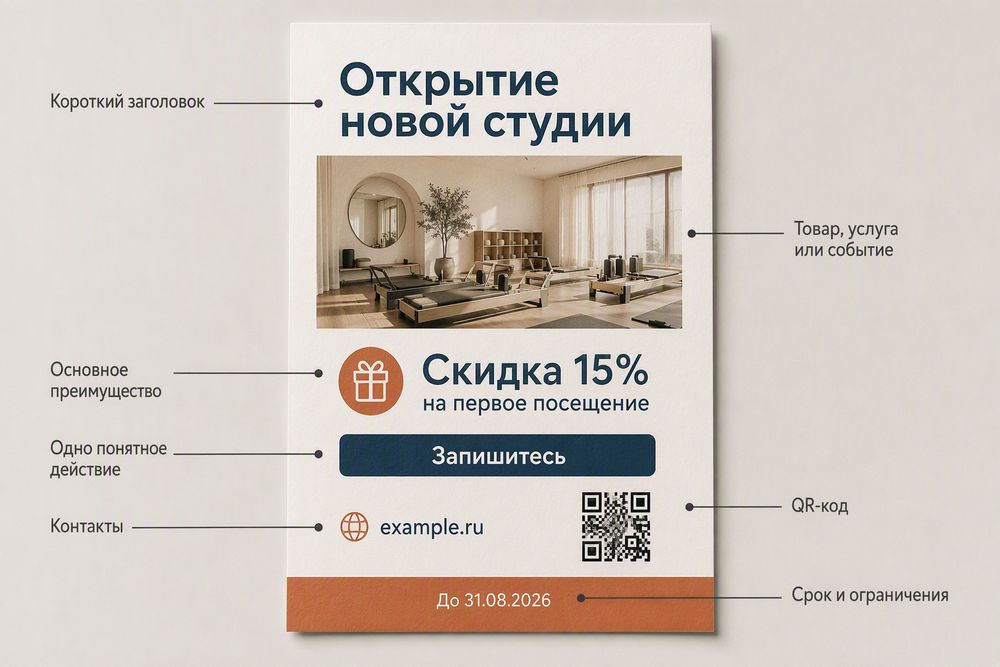 Что должно быть на флаере