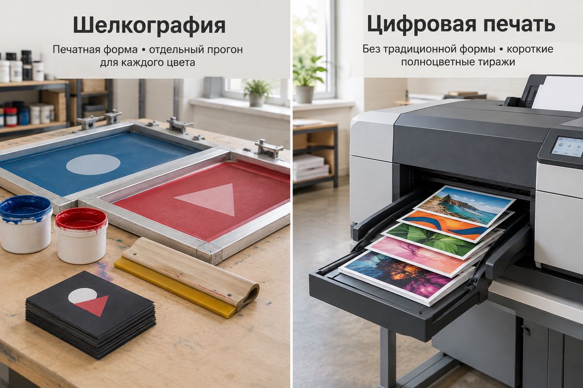 Шелкография или цифровая печать